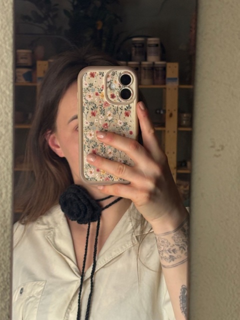 Choker merino 100% czarny