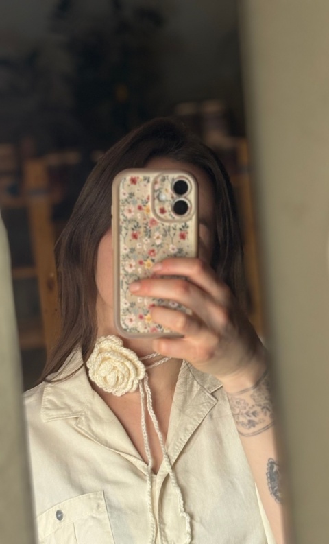 Choker merino 100% biały